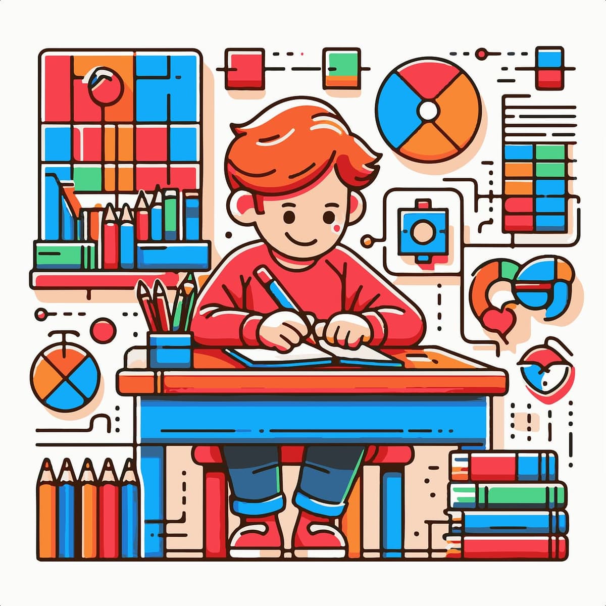 Estudantes realizando simulados